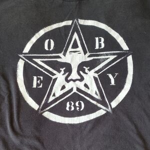Obey Black Tee with White Star Graphic